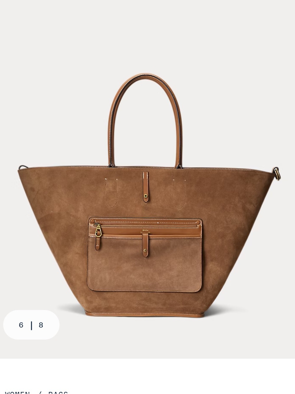Polo by Ralph Lauren Bellport Large Reversible Leather Tote - Picture 2 of 15